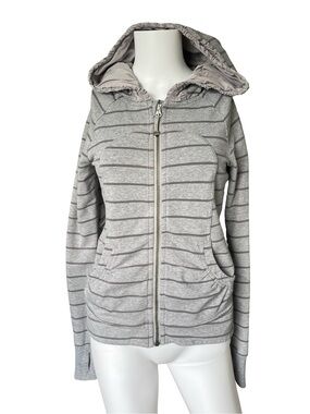 Lululemon Movement Jacket Cayman Stripe Heathered Medium Ambient Grey Womens